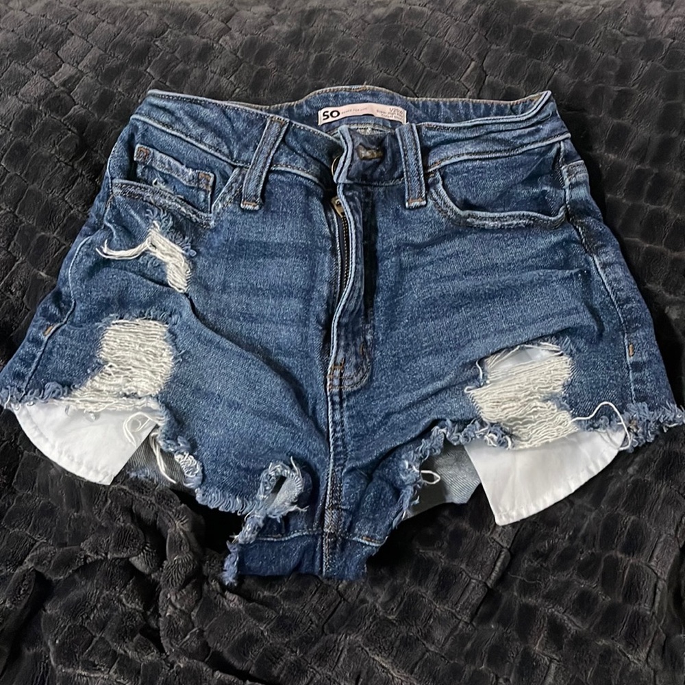 SO Junior Super High Rise Cutoff Jean Shorts